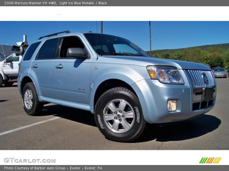 Light Ice Blue Metallic / Black 2008 Mercury Mariner V6 4WD