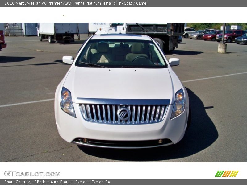 White Platinum Metallic Tri-Coat / Camel 2010 Mercury Milan V6 Premier AWD