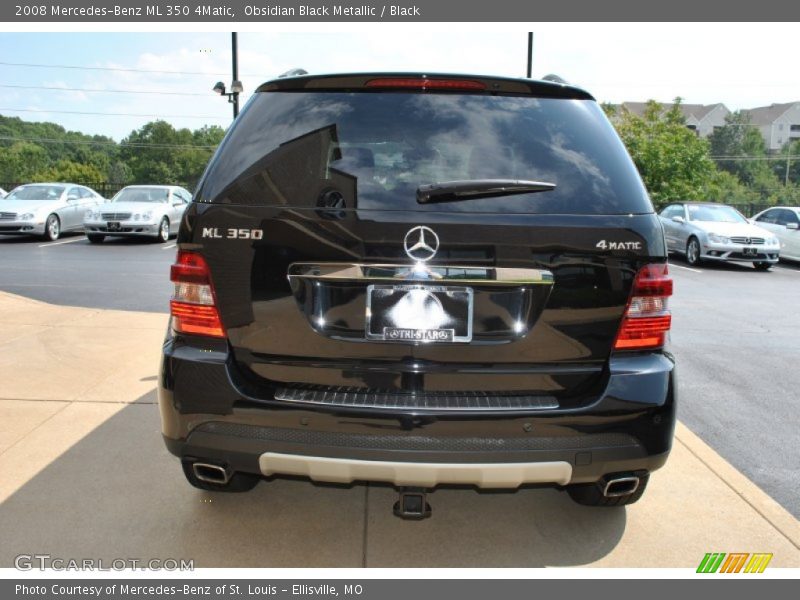 Obsidian Black Metallic / Black 2008 Mercedes-Benz ML 350 4Matic