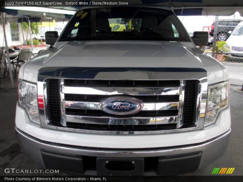 Oxford White / Stone/Medium Stone 2009 Ford F150 XLT SuperCrew