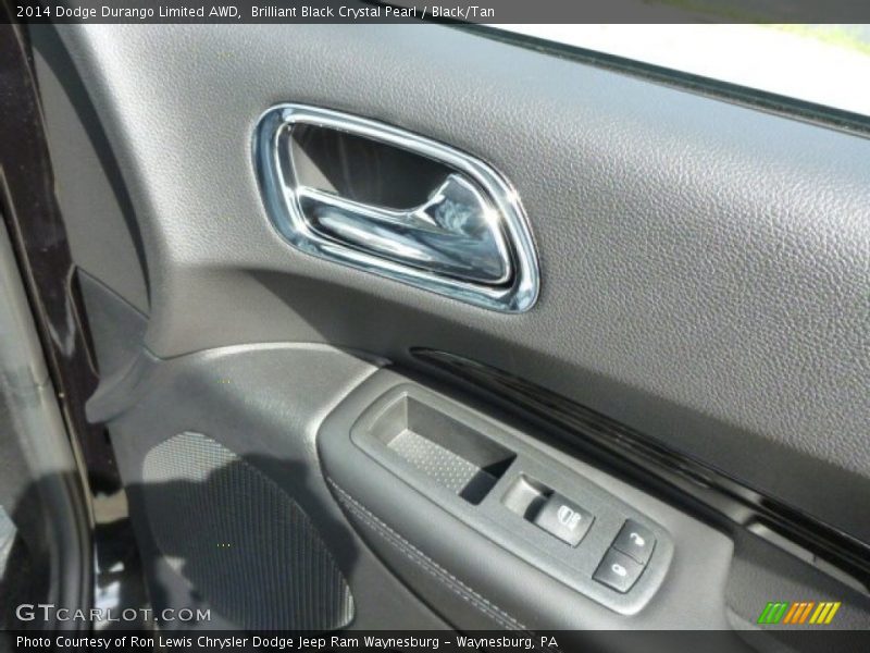 Brilliant Black Crystal Pearl / Black/Tan 2014 Dodge Durango Limited AWD