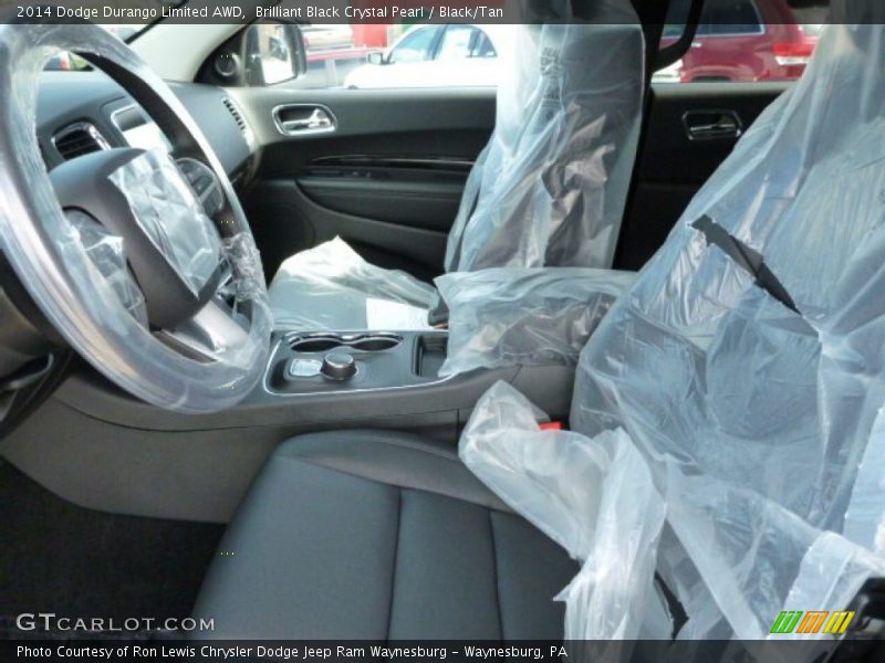 Brilliant Black Crystal Pearl / Black/Tan 2014 Dodge Durango Limited AWD