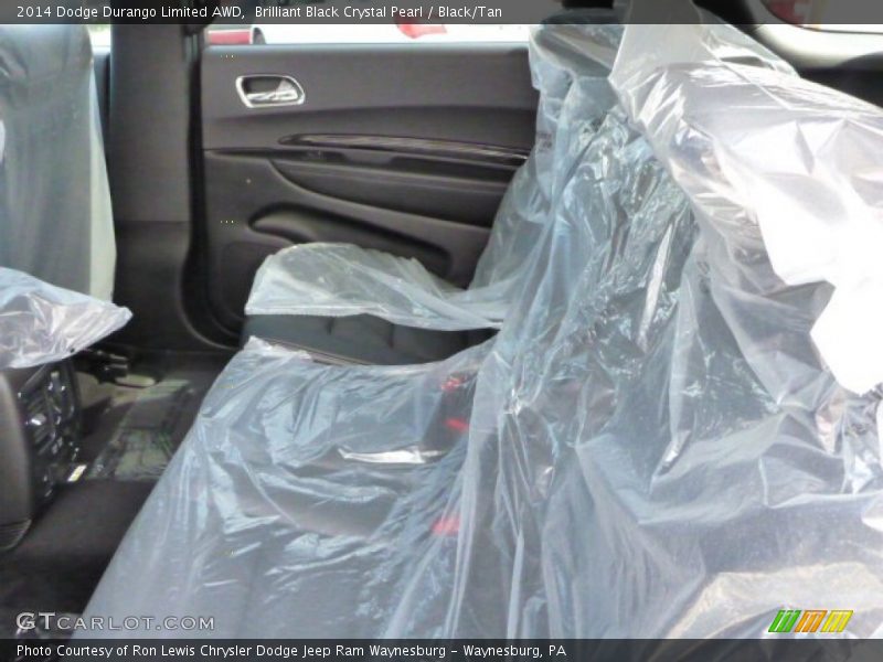Brilliant Black Crystal Pearl / Black/Tan 2014 Dodge Durango Limited AWD