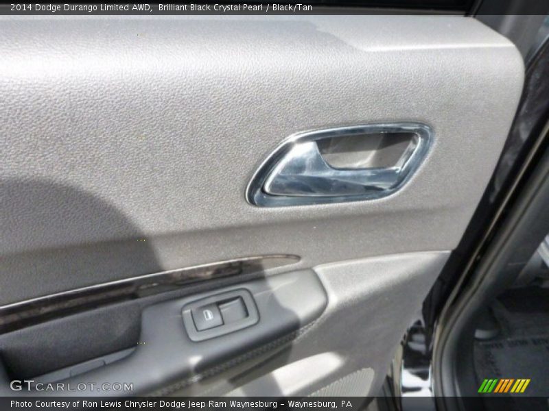 Brilliant Black Crystal Pearl / Black/Tan 2014 Dodge Durango Limited AWD