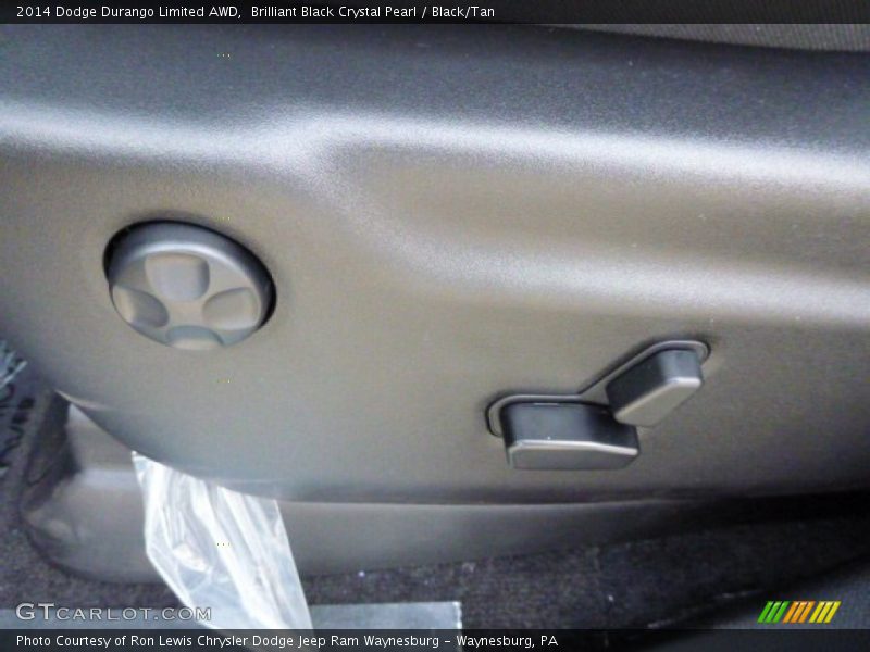 Brilliant Black Crystal Pearl / Black/Tan 2014 Dodge Durango Limited AWD