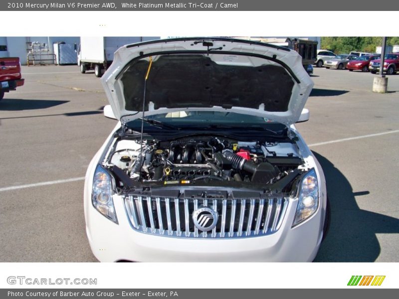 White Platinum Metallic Tri-Coat / Camel 2010 Mercury Milan V6 Premier AWD