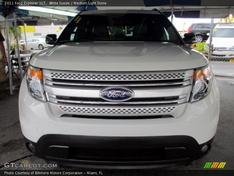 White Suede / Medium Light Stone 2011 Ford Explorer XLT