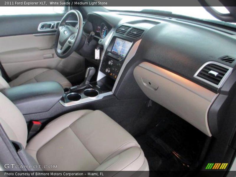 White Suede / Medium Light Stone 2011 Ford Explorer XLT