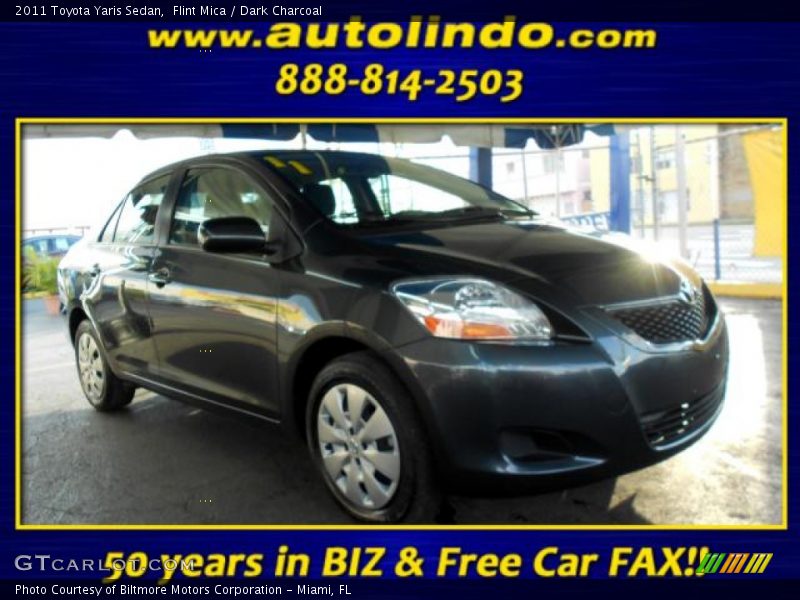 Flint Mica / Dark Charcoal 2011 Toyota Yaris Sedan