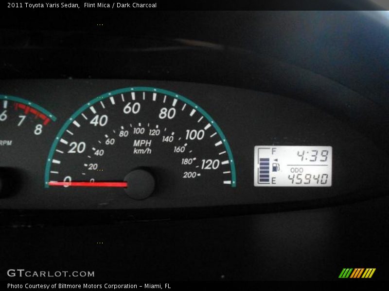 Flint Mica / Dark Charcoal 2011 Toyota Yaris Sedan