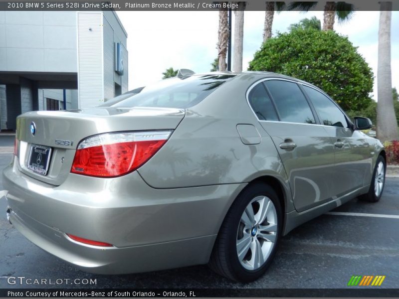 Platinum Bronze Metallic / Cream Beige 2010 BMW 5 Series 528i xDrive Sedan