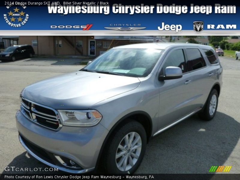 Billet Silver Metallic / Black 2014 Dodge Durango SXT AWD