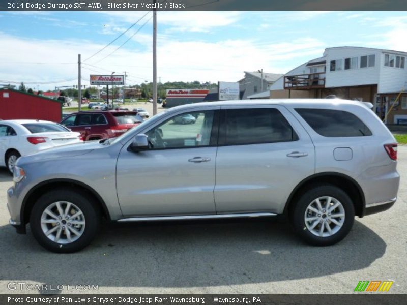 Billet Silver Metallic / Black 2014 Dodge Durango SXT AWD