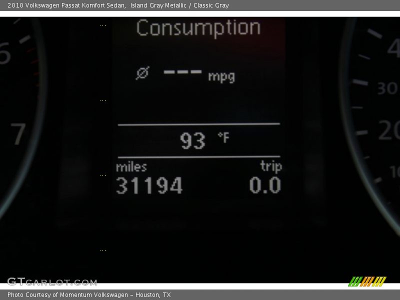 Island Gray Metallic / Classic Gray 2010 Volkswagen Passat Komfort Sedan