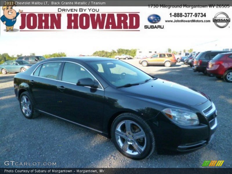 Black Granite Metallic / Titanium 2011 Chevrolet Malibu LT