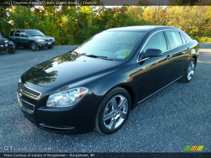 Black Granite Metallic / Titanium 2011 Chevrolet Malibu LT