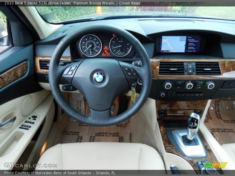 Platinum Bronze Metallic / Cream Beige 2010 BMW 5 Series 528i xDrive Sedan