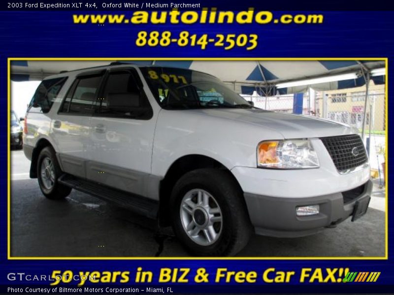 Oxford White / Medium Parchment 2003 Ford Expedition XLT 4x4