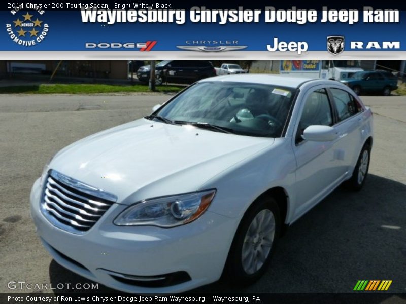 Bright White / Black 2014 Chrysler 200 Touring Sedan