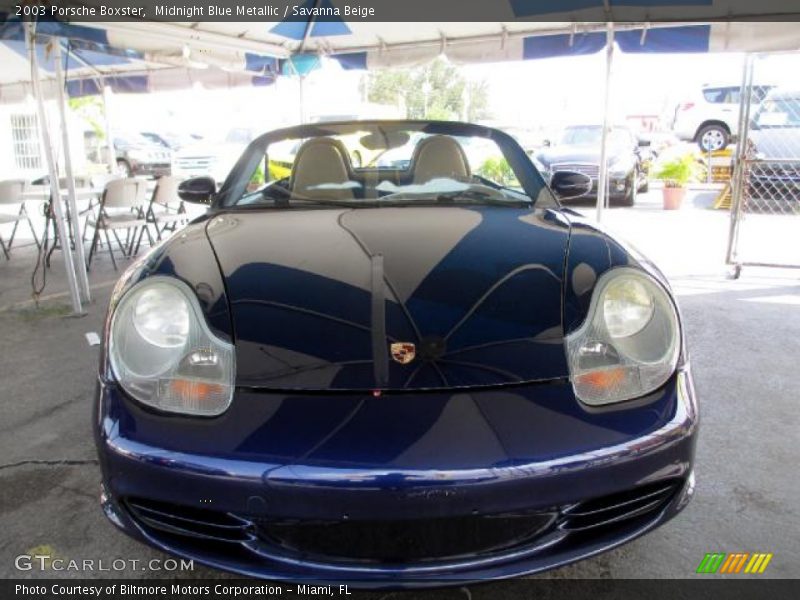 Midnight Blue Metallic / Savanna Beige 2003 Porsche Boxster