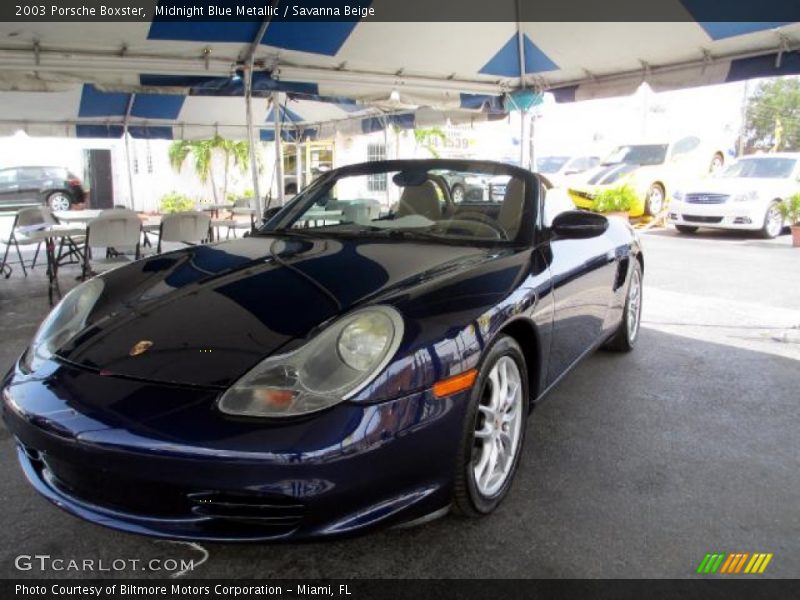 Midnight Blue Metallic / Savanna Beige 2003 Porsche Boxster
