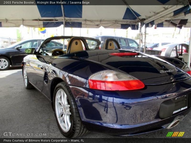 Midnight Blue Metallic / Savanna Beige 2003 Porsche Boxster