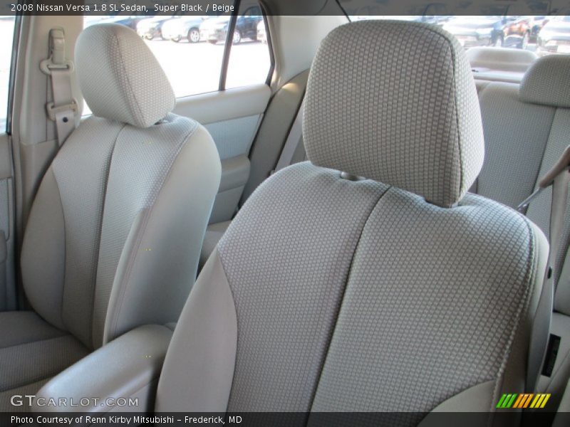 Super Black / Beige 2008 Nissan Versa 1.8 SL Sedan