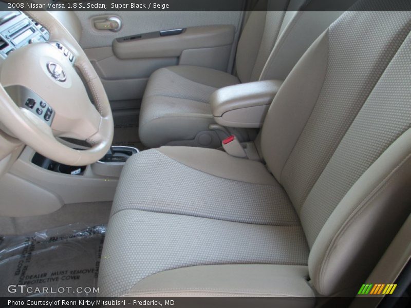 Super Black / Beige 2008 Nissan Versa 1.8 SL Sedan