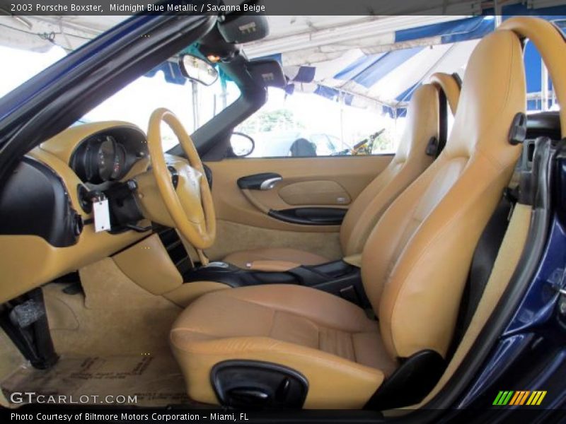 Midnight Blue Metallic / Savanna Beige 2003 Porsche Boxster