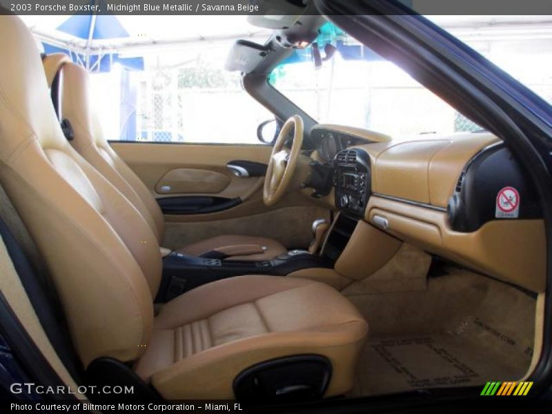 Midnight Blue Metallic / Savanna Beige 2003 Porsche Boxster