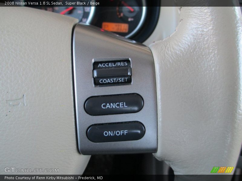Super Black / Beige 2008 Nissan Versa 1.8 SL Sedan