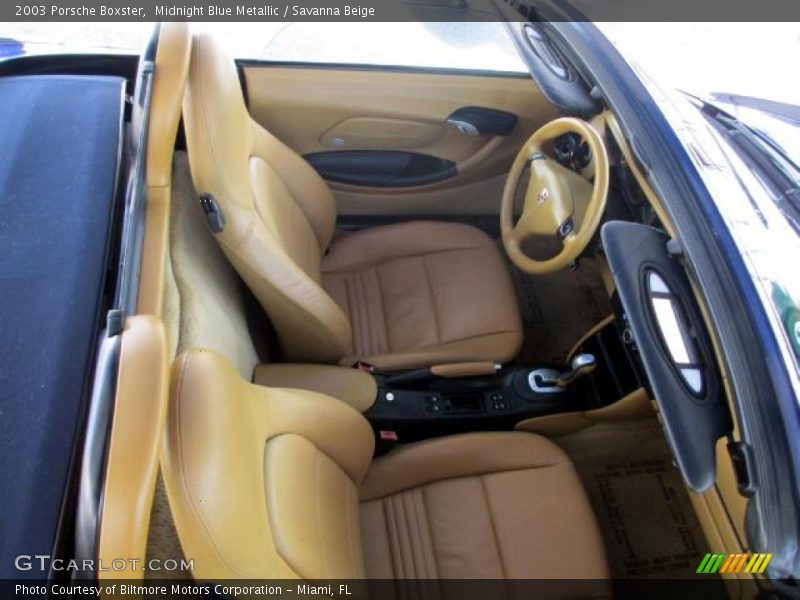 Midnight Blue Metallic / Savanna Beige 2003 Porsche Boxster