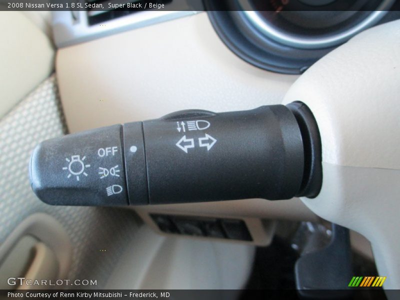 Super Black / Beige 2008 Nissan Versa 1.8 SL Sedan