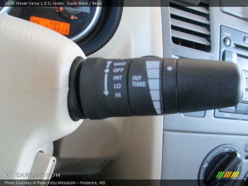 Super Black / Beige 2008 Nissan Versa 1.8 SL Sedan