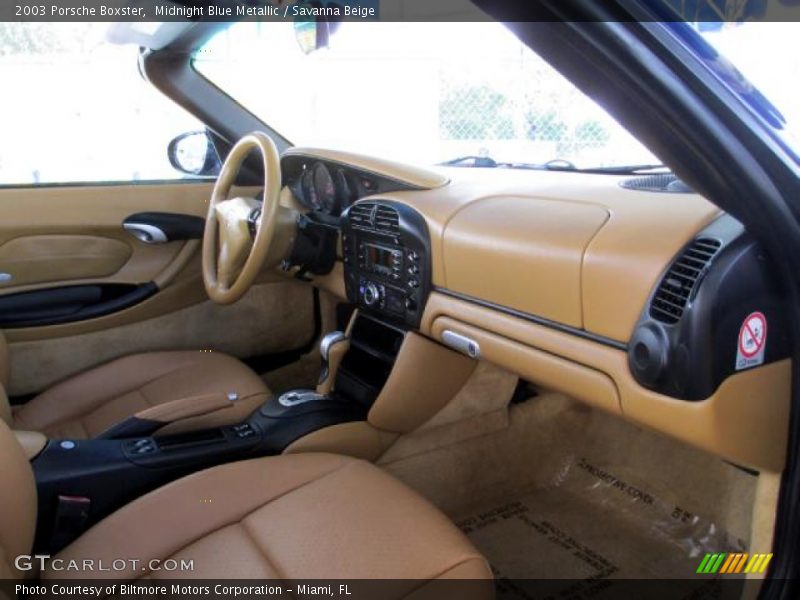 Midnight Blue Metallic / Savanna Beige 2003 Porsche Boxster
