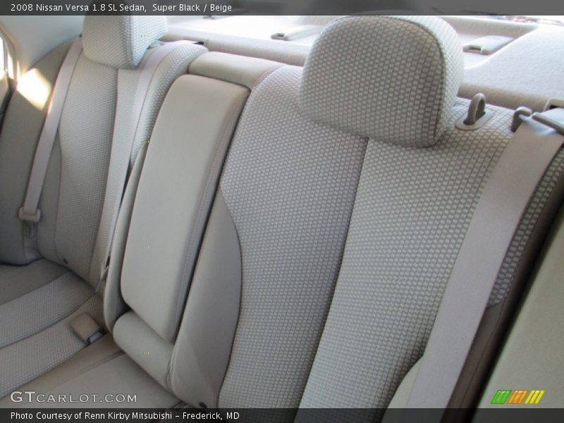 Super Black / Beige 2008 Nissan Versa 1.8 SL Sedan
