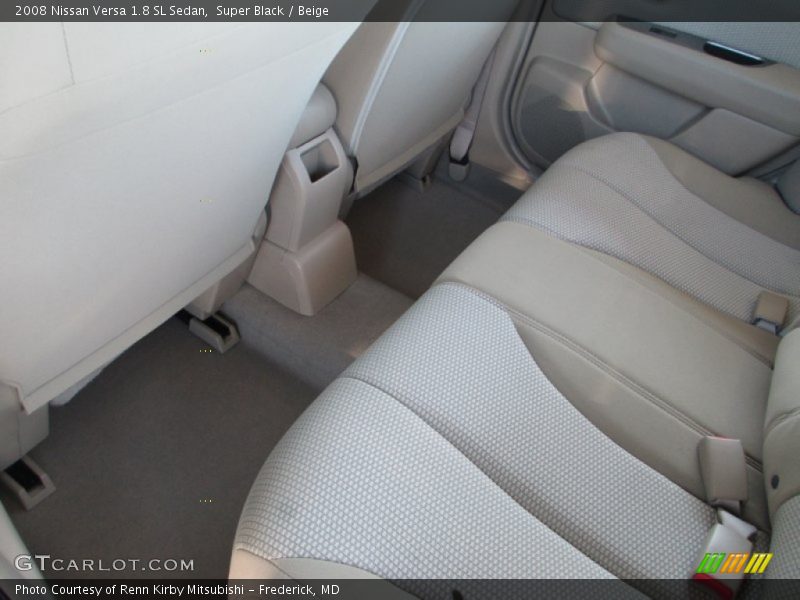 Super Black / Beige 2008 Nissan Versa 1.8 SL Sedan