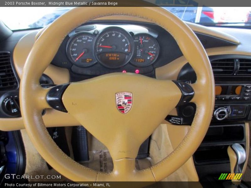 Midnight Blue Metallic / Savanna Beige 2003 Porsche Boxster