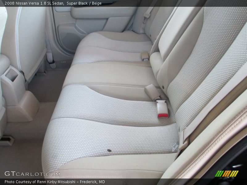 Super Black / Beige 2008 Nissan Versa 1.8 SL Sedan