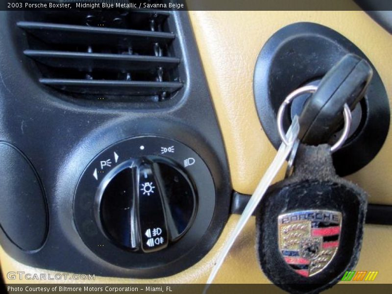 Midnight Blue Metallic / Savanna Beige 2003 Porsche Boxster