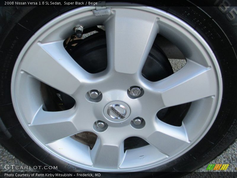 Super Black / Beige 2008 Nissan Versa 1.8 SL Sedan
