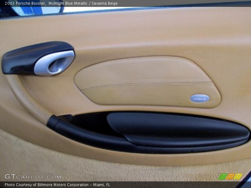 Midnight Blue Metallic / Savanna Beige 2003 Porsche Boxster