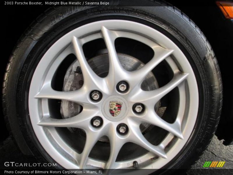 Midnight Blue Metallic / Savanna Beige 2003 Porsche Boxster
