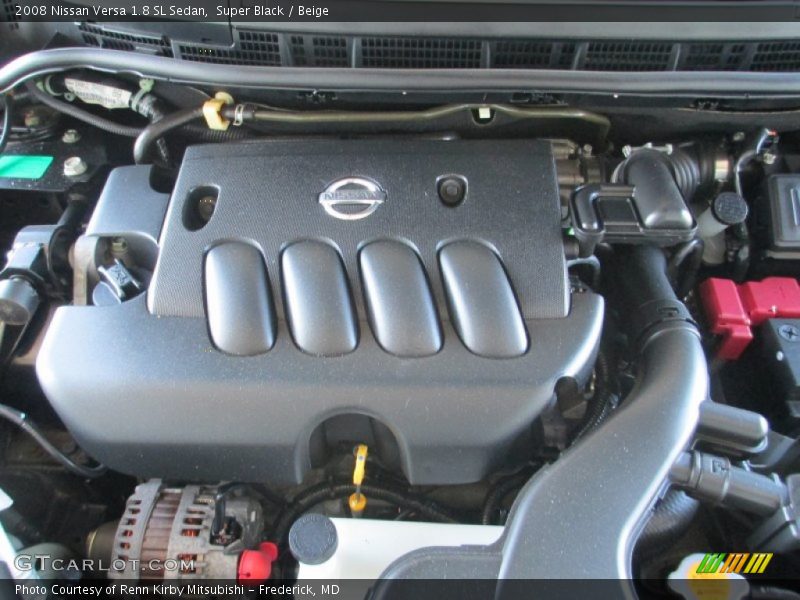 Super Black / Beige 2008 Nissan Versa 1.8 SL Sedan