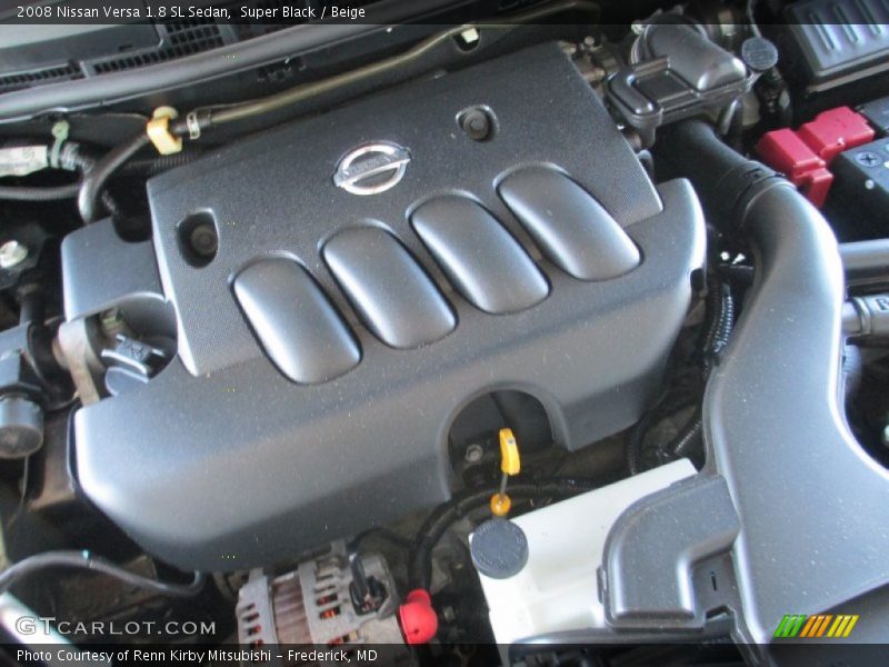 Super Black / Beige 2008 Nissan Versa 1.8 SL Sedan