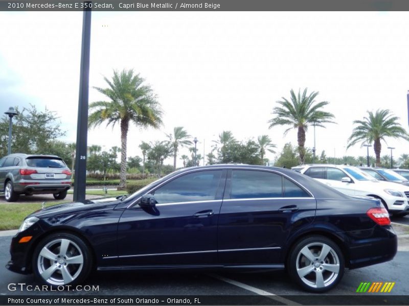 Capri Blue Metallic / Almond Beige 2010 Mercedes-Benz E 350 Sedan