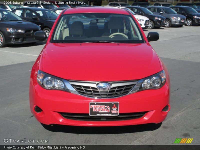 Lightning Red / Ivory 2008 Subaru Impreza 2.5i Sedan