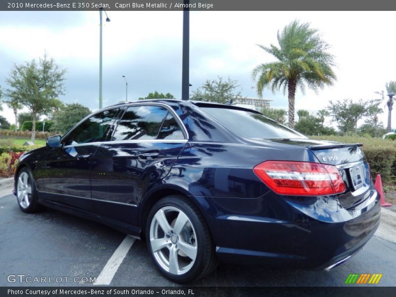 Capri Blue Metallic / Almond Beige 2010 Mercedes-Benz E 350 Sedan