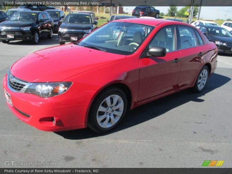 Lightning Red / Ivory 2008 Subaru Impreza 2.5i Sedan