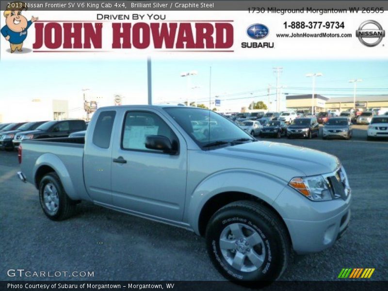 Brilliant Silver / Graphite Steel 2013 Nissan Frontier SV V6 King Cab 4x4